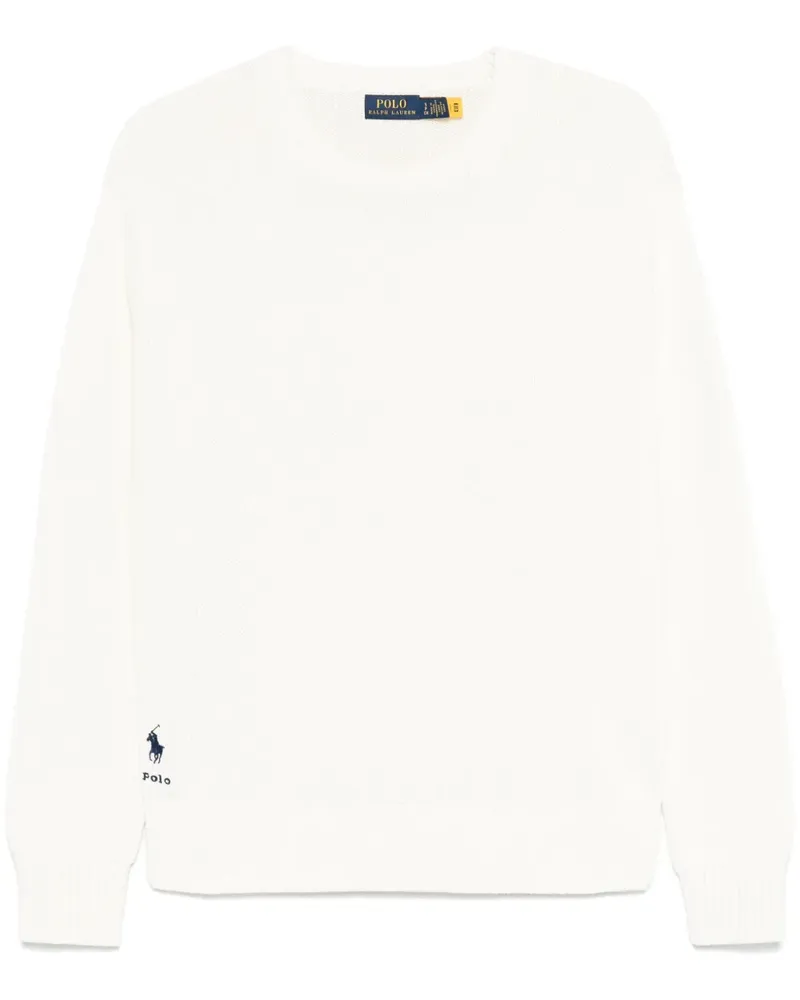 Ralph Lauren Pullover mit Polo Pony - Weiß Weiß