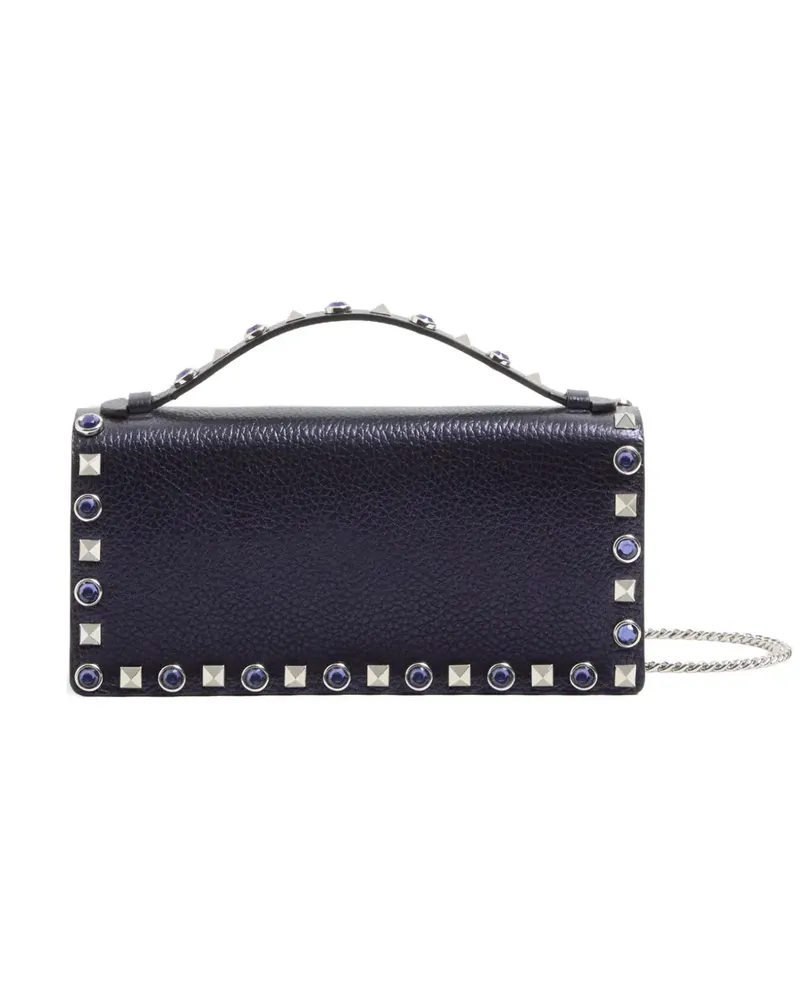 Valentino Garavani Rockstud crystal-embellished shoulder bag - Blau Blau