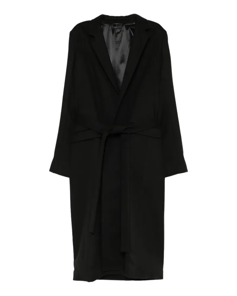Tom Ford Mantel mit Gürtel und Nadelstreifen - Schwarz Schwarz