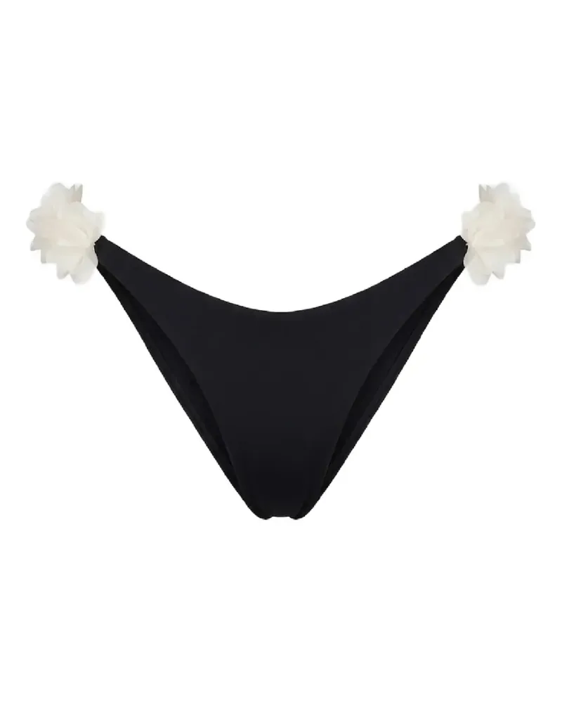 La Reveche Bikinihöschen mit Blumen-Print - Schwarz Schwarz