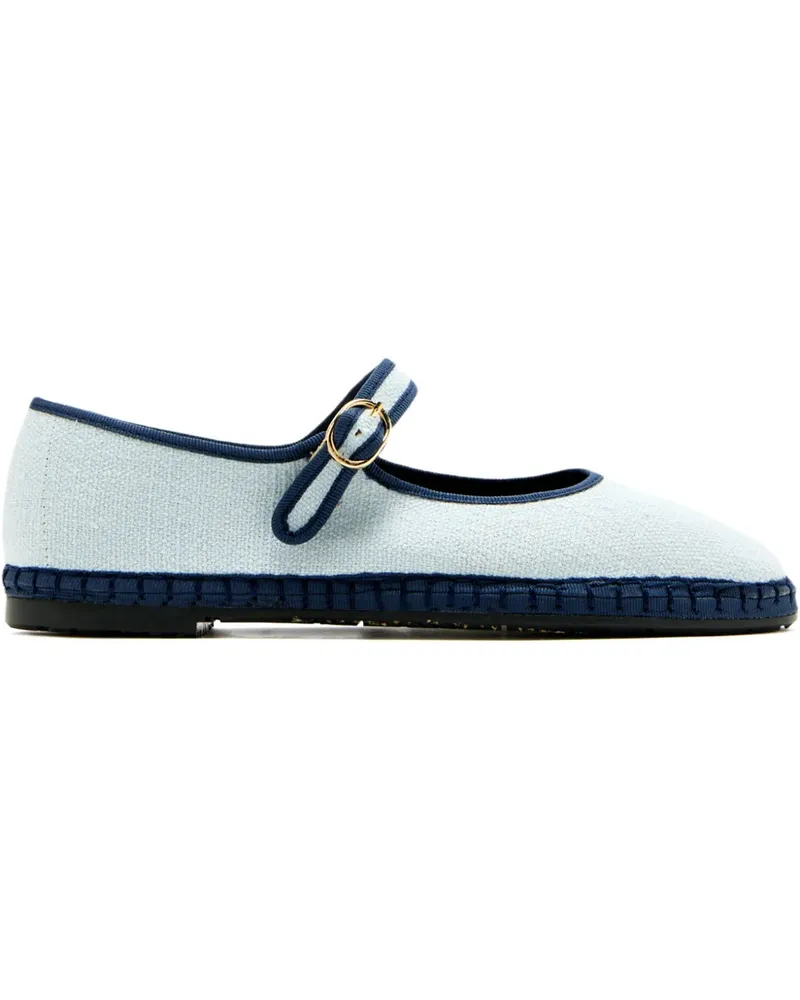 FLABELUS Elia Ballerinas mit Schnalle - Blau Blau