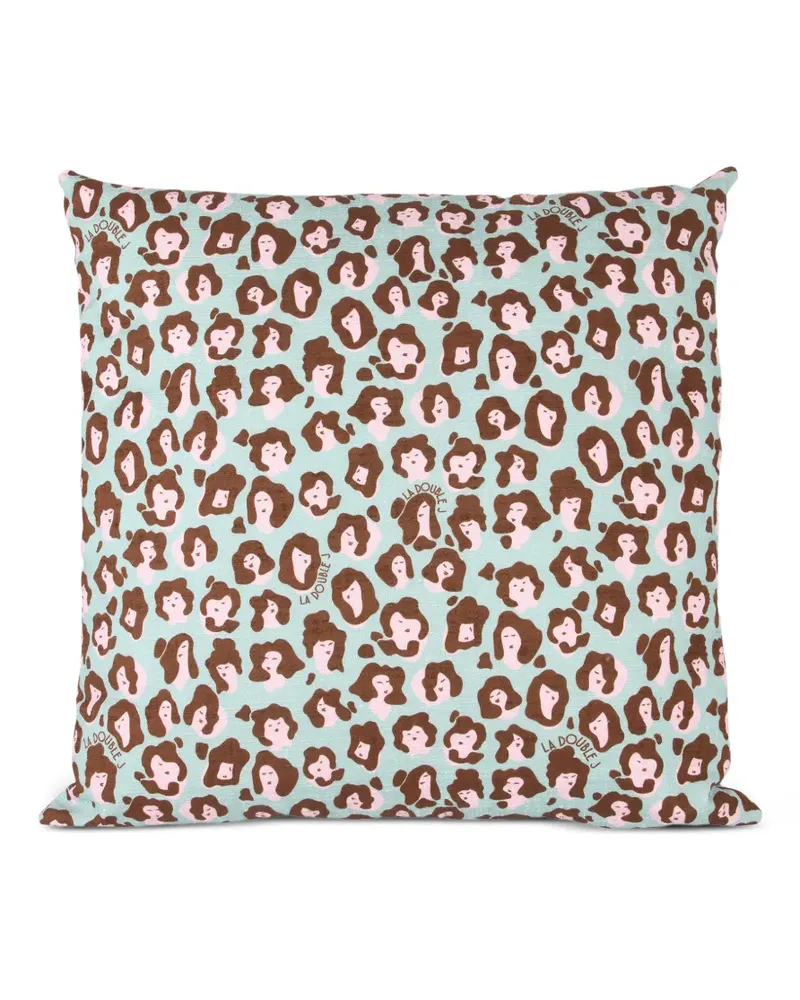 La DoubleJ printed pillow - Blau Blau