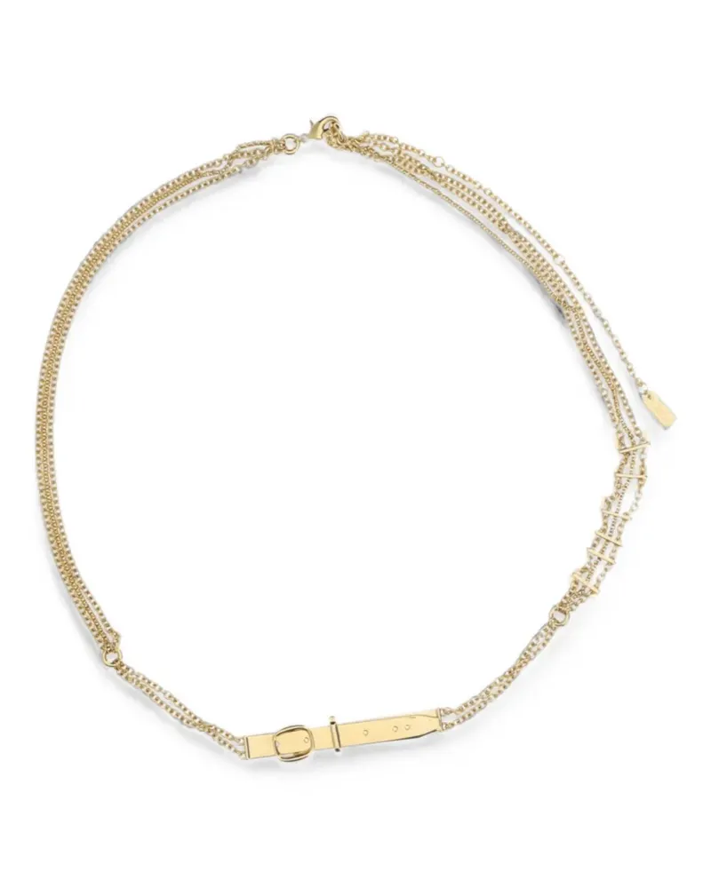 Chloé logo-lettering buckle-detail belt - Gold Gold