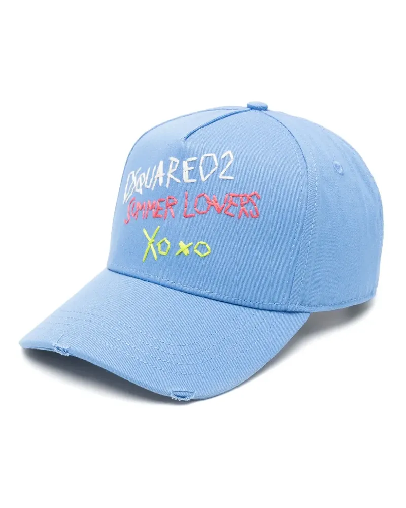 Dsquared2 Baseballkappe mit Logo-Stickerei - Blau Blau