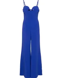 Elisabetta Franchi Weiter Jumpsuit mit Schleifendetail Blau