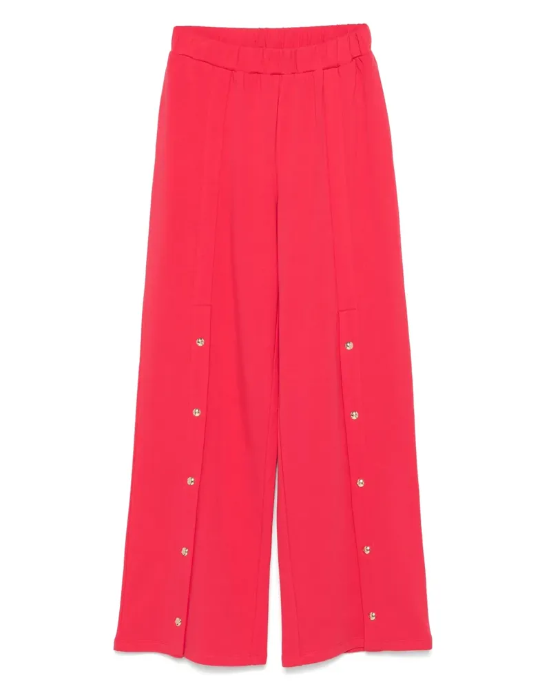 Liu Jo Fleece-Jogginghose mit Nieten - Rot Rot