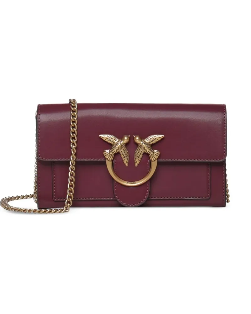 Pinko Love Schultertasche mit Kettenriemen - Rot Rot