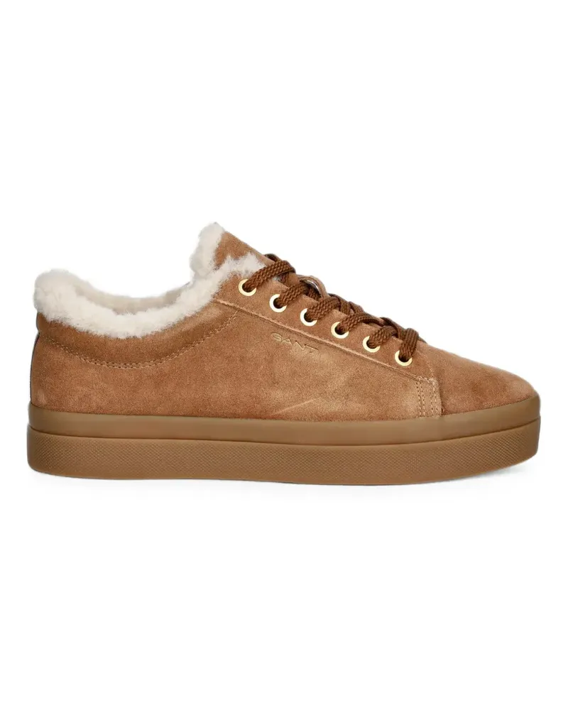 Gant shearling-lined suede sneakers - Braun Braun