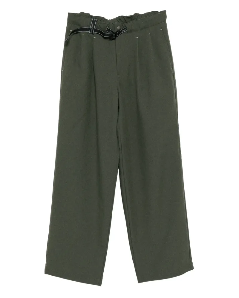 and wander Weite Twill-Hose mit Gürtel - Grün Grün