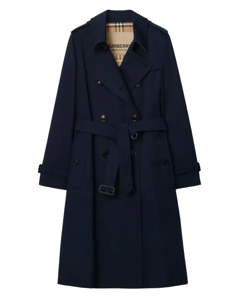 Burberry Langer Kensington Heritage Trenchcoat - Blau Blau