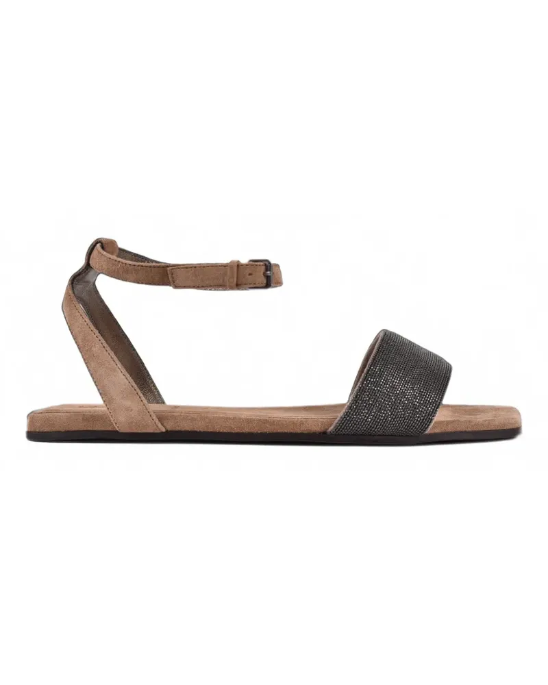 Brunello Cucinelli Sandalen mit Perlen - Nude Nude