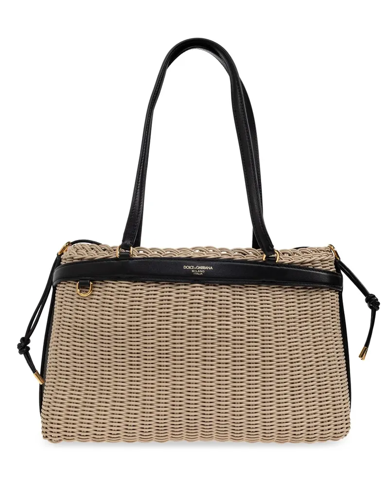 Dolce & Gabbana Gewebter Shopper - Nude Nude