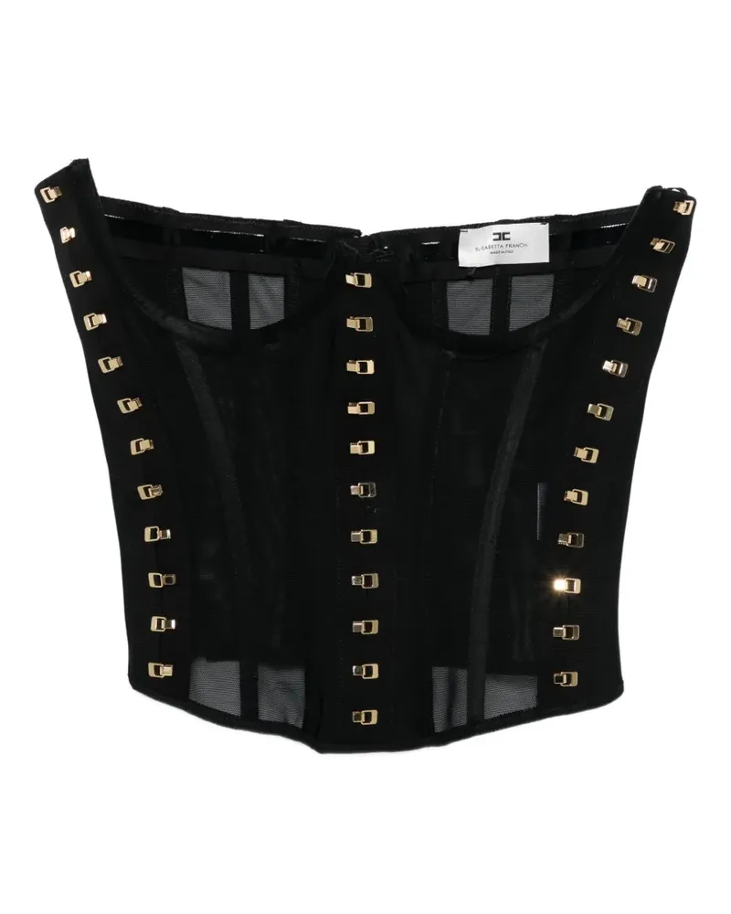 Elisabetta Franchi metal detail corset - Schwarz Schwarz
