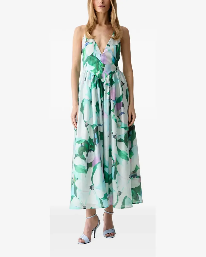 Bardot Arletha floral-print open-back maxi dress - Blau Blau