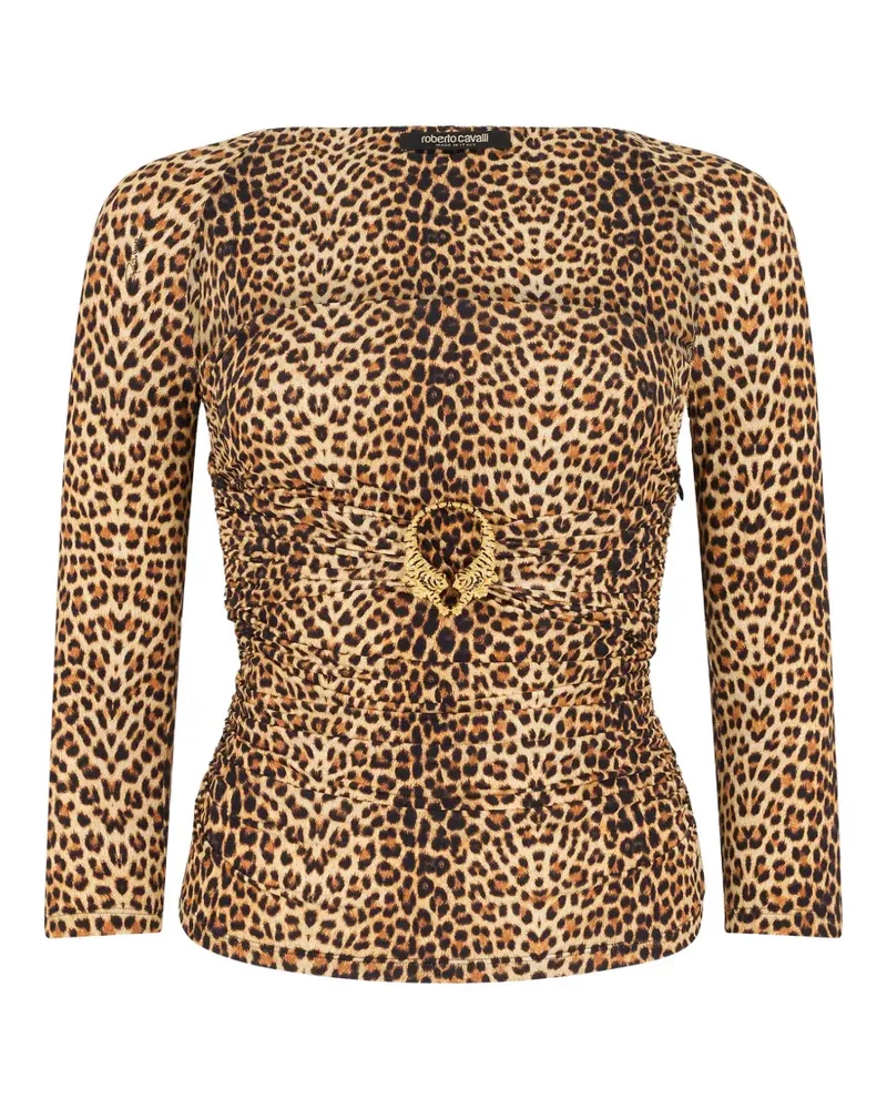 Roberto Cavalli leopard-print top - Braun Braun