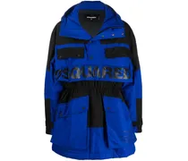 Parka mit Logo-Print - Blau