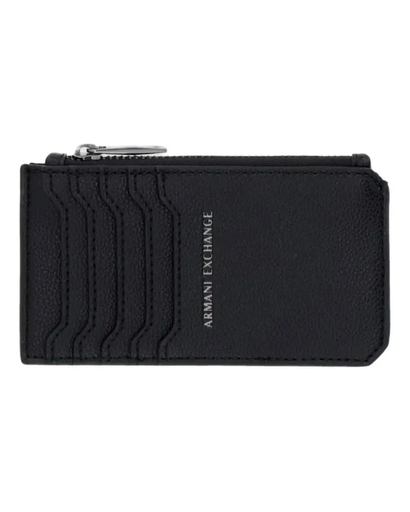 Armani Exchange zip-fastening wallet - Schwarz Schwarz