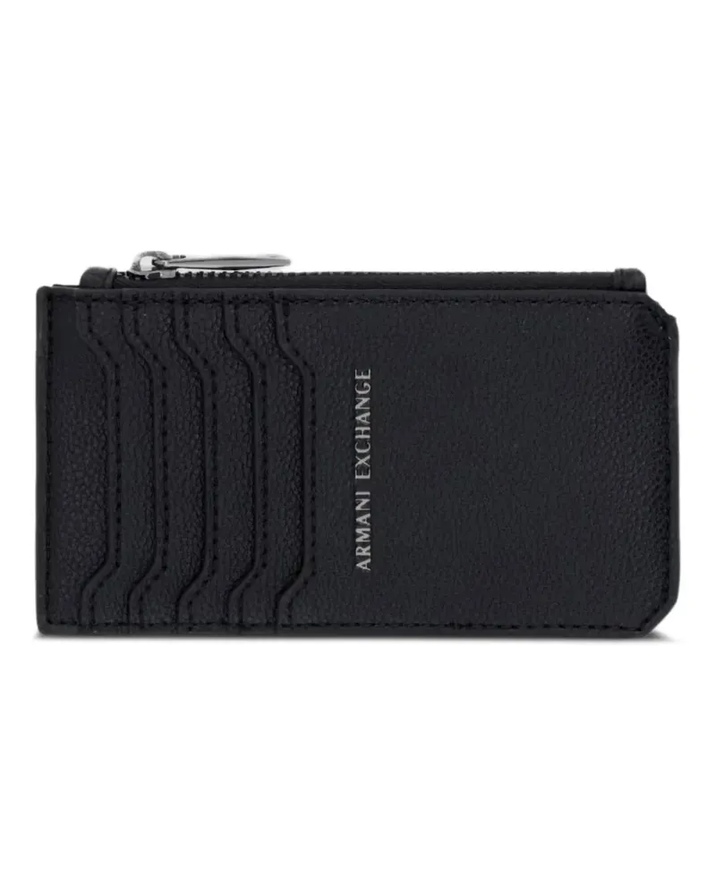 Armani Exchange zip-fastening wallet - Schwarz Schwarz