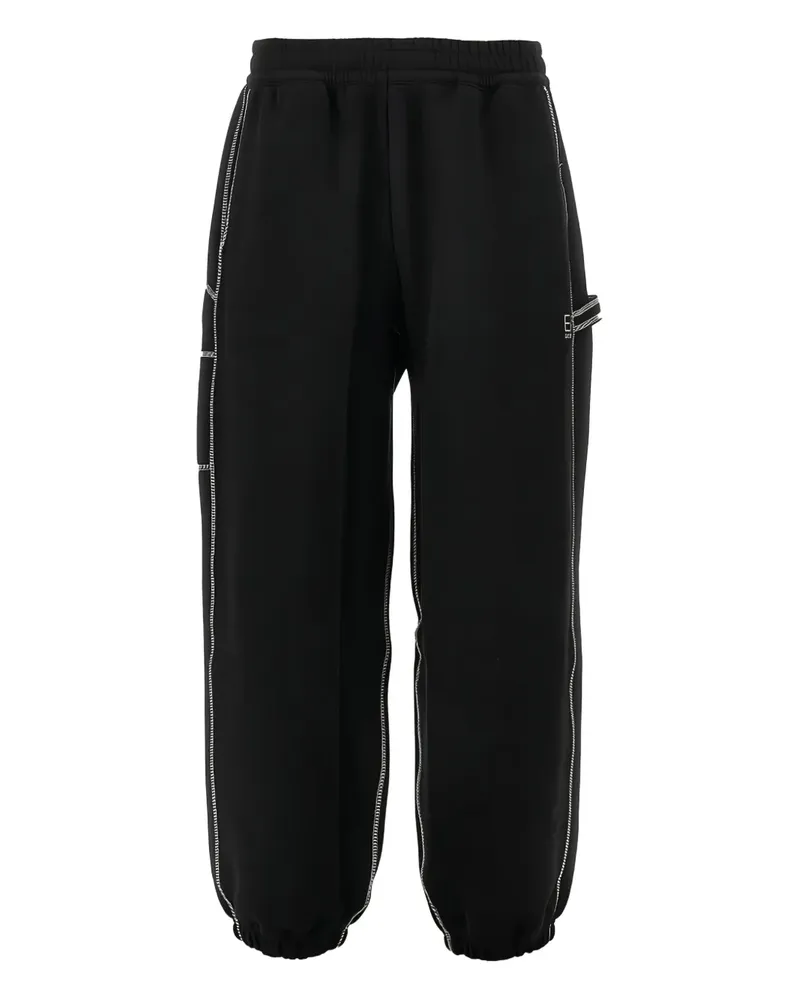 EA7 contrast-trim joggers - Schwarz Schwarz