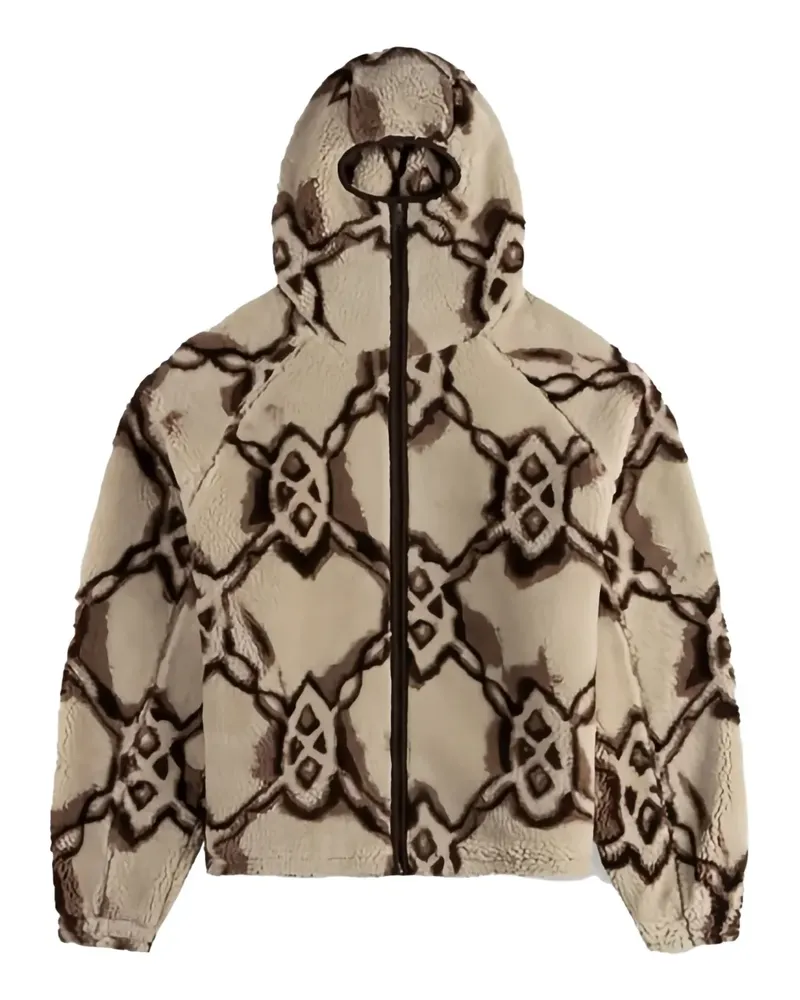 Daily Paper Kapuzenjacke mit Shield-Muster - Nude Nude