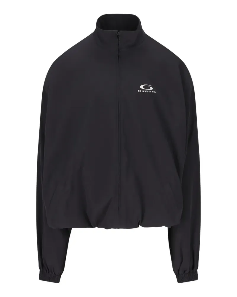 Balenciaga logo zip sweatshirt - Schwarz Schwarz