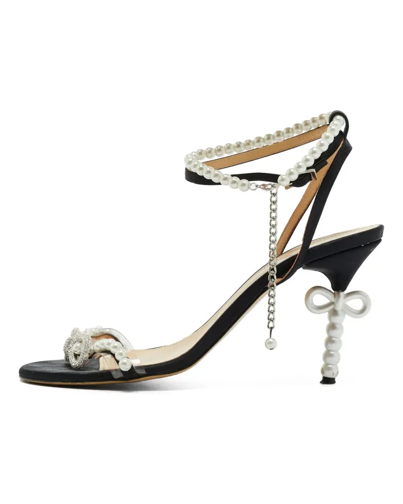 Mach & Mach Star Sandalen mit Kunstperlen - Schwarz Schwarz