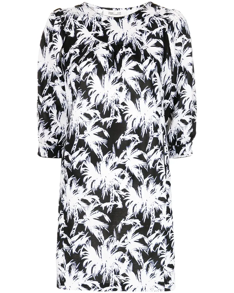Diane von Furstenberg Kleid mit Print - Schwarz Schwarz