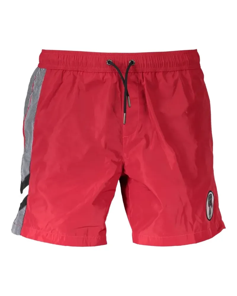 Karl Lagerfeld stripe-detail swim shorts - Rot Rot