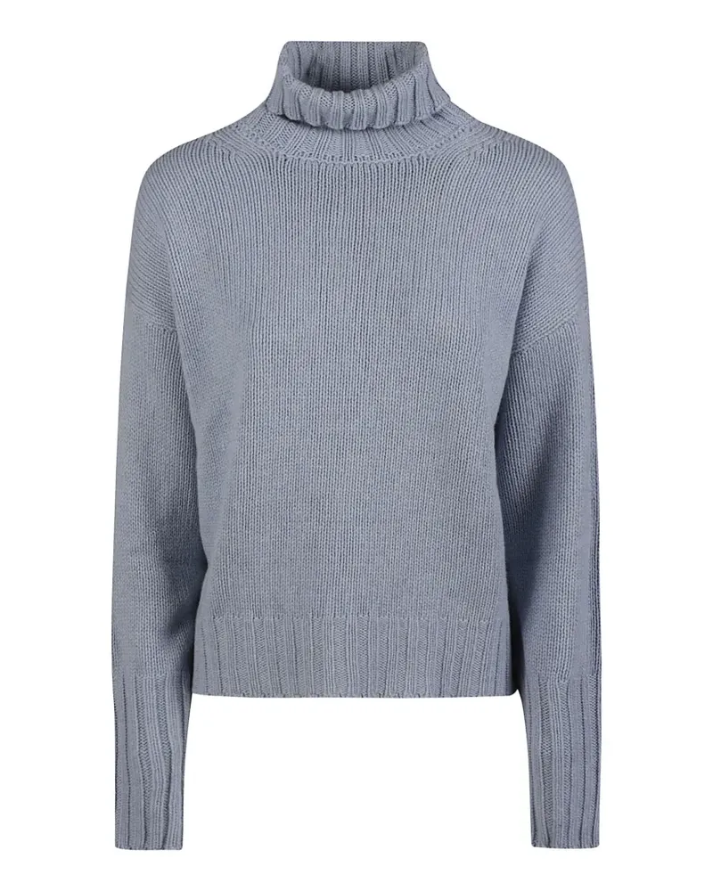 ARAGONA Gerippter Rollkragenpullover - Blau Blau