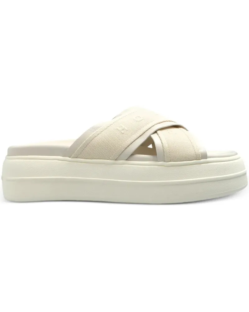 Hogan Pantoletten aus Leder - B013 BEIGE B013