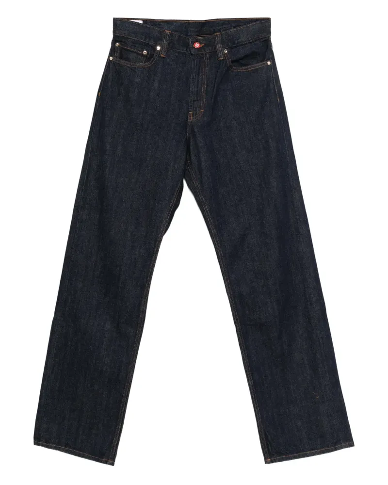 Casablanca Paris logo-patch jeans - Blau Blau