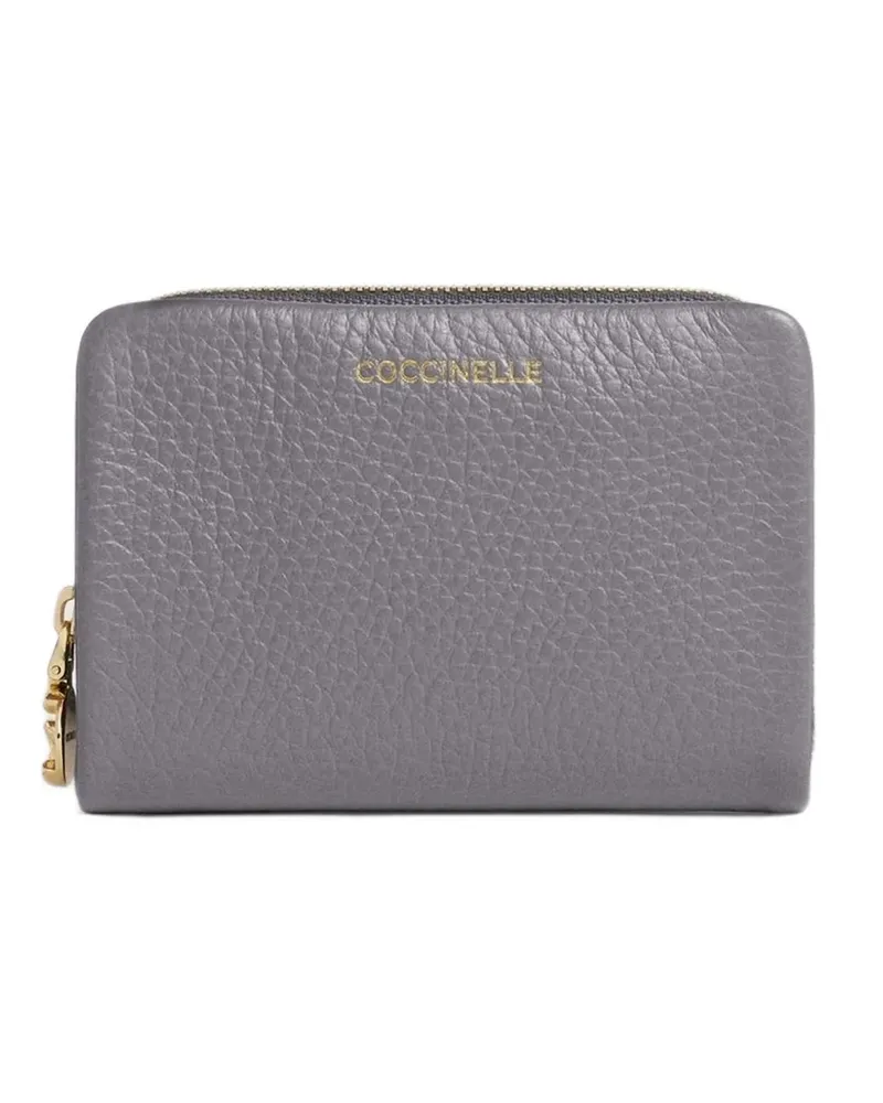 Coccinelle medium C-Me pebbled-texture wallet - Grau Grau