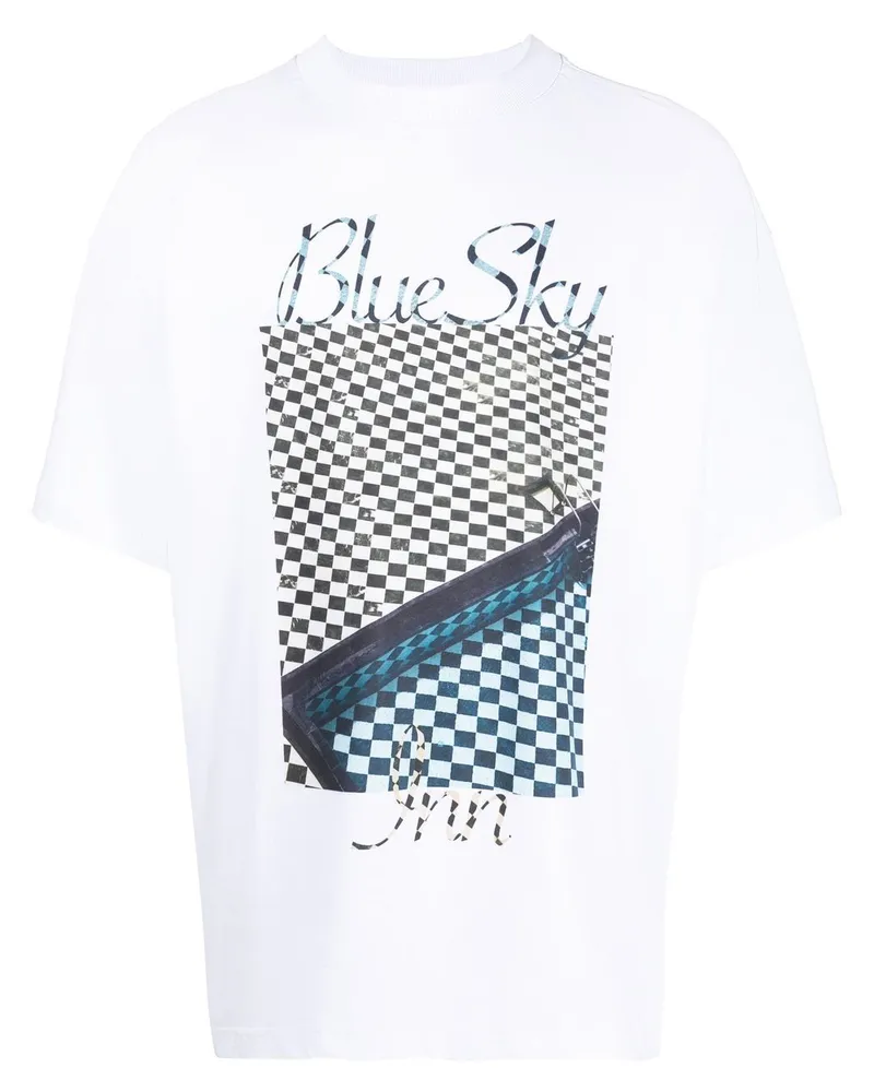 Blue Sky Inn T-Shirt mit grafischem Print Weiß