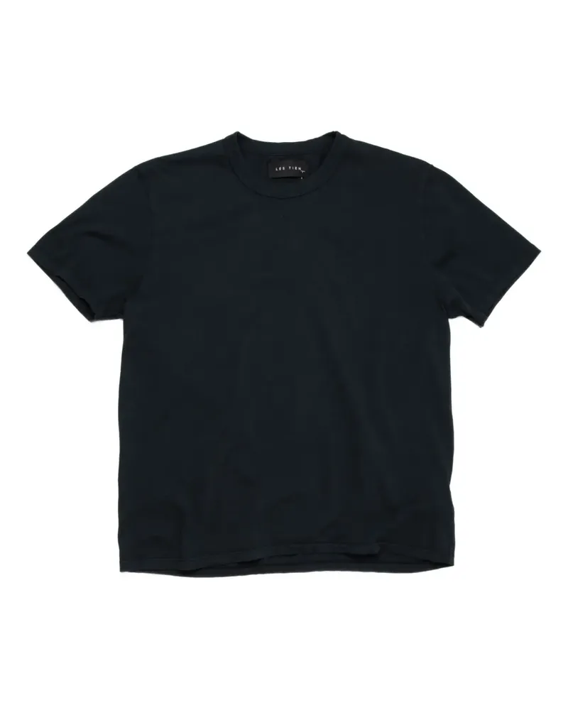 LES TIEN T-Shirt mit gebundenem Kragen - Schwarz Schwarz