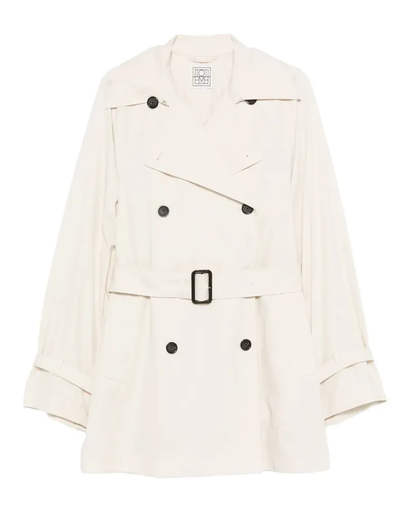 Totême belted double-breasted trench coat - Nude Nude