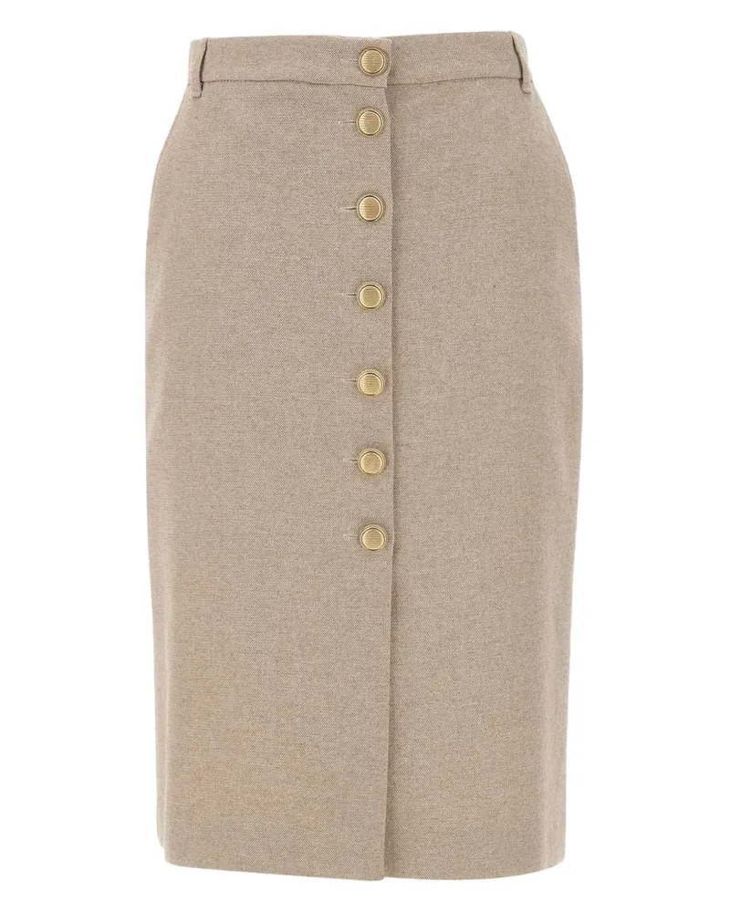MARELLA button-front midi skirt - Nude Nude