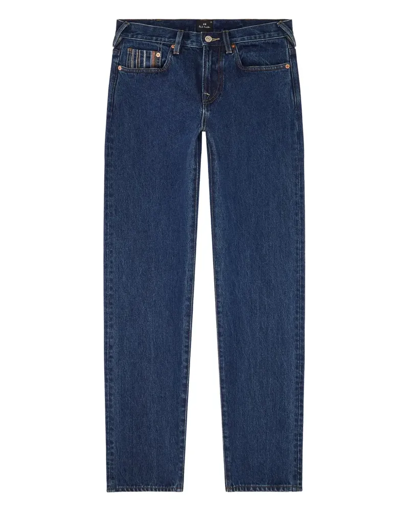 Paul Smith Bestickte Jeans mit gestreifter Tasche - Blau Blau