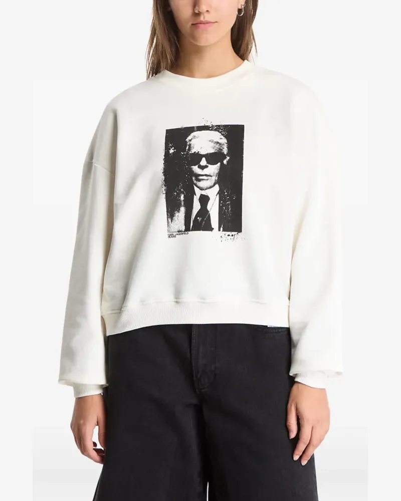 Karl Lagerfeld Sweatshirt mit grafischem Print - Weiß Weiß
