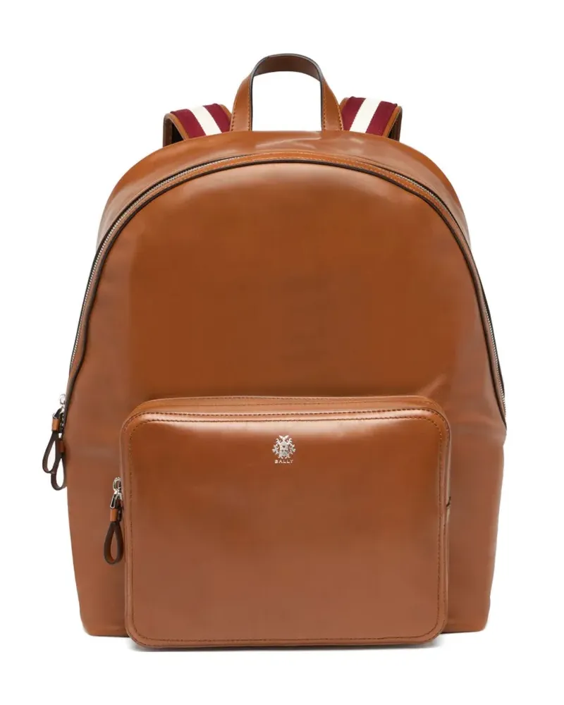 Bally Ray logo-plaque backpack - Braun Braun