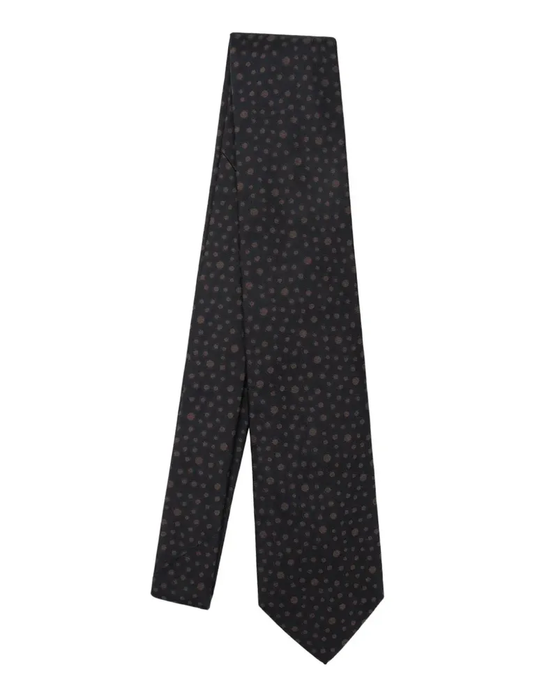 Ferragamo Seidenkrawatte mit Print - Blau Blau