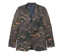 Sakko mit abstraktem Print - Grau