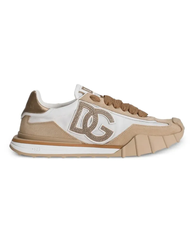 Dolce & Gabbana DG Sneakers mit Strass-Logo - Braun Braun