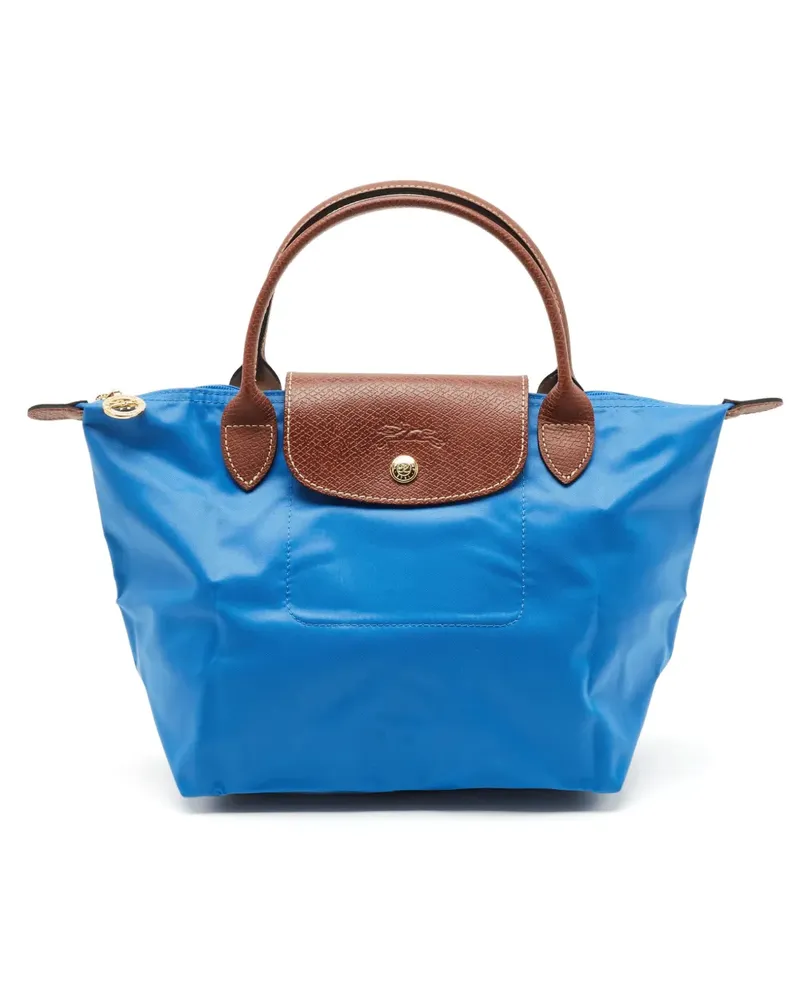 Longchamp Kleiner Le Pliage Tote Bag mit Druckknopf - Blau Blau