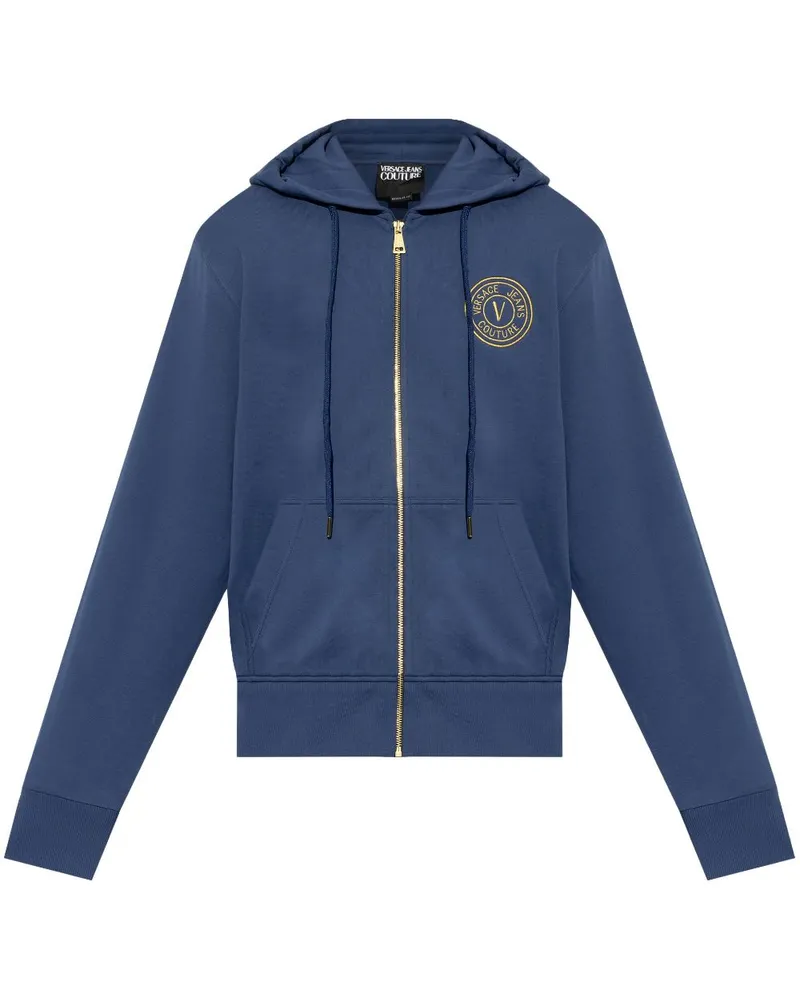 Versace Jeans Hoodie mit Logo-Print - Blau Blau