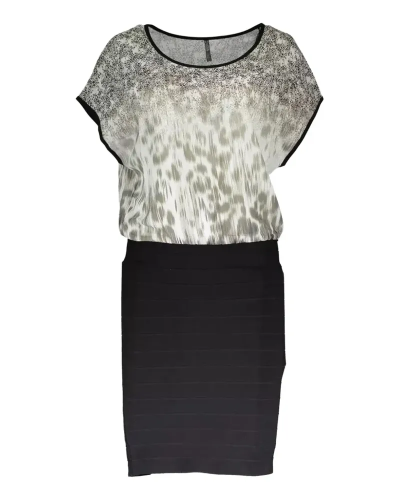 Guess animal-print bandage mini dress - Schwarz Schwarz