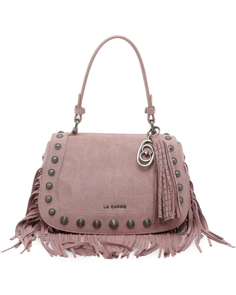LA CARRIE Aztec fringe suede shoulder bag - Rosa Rosa