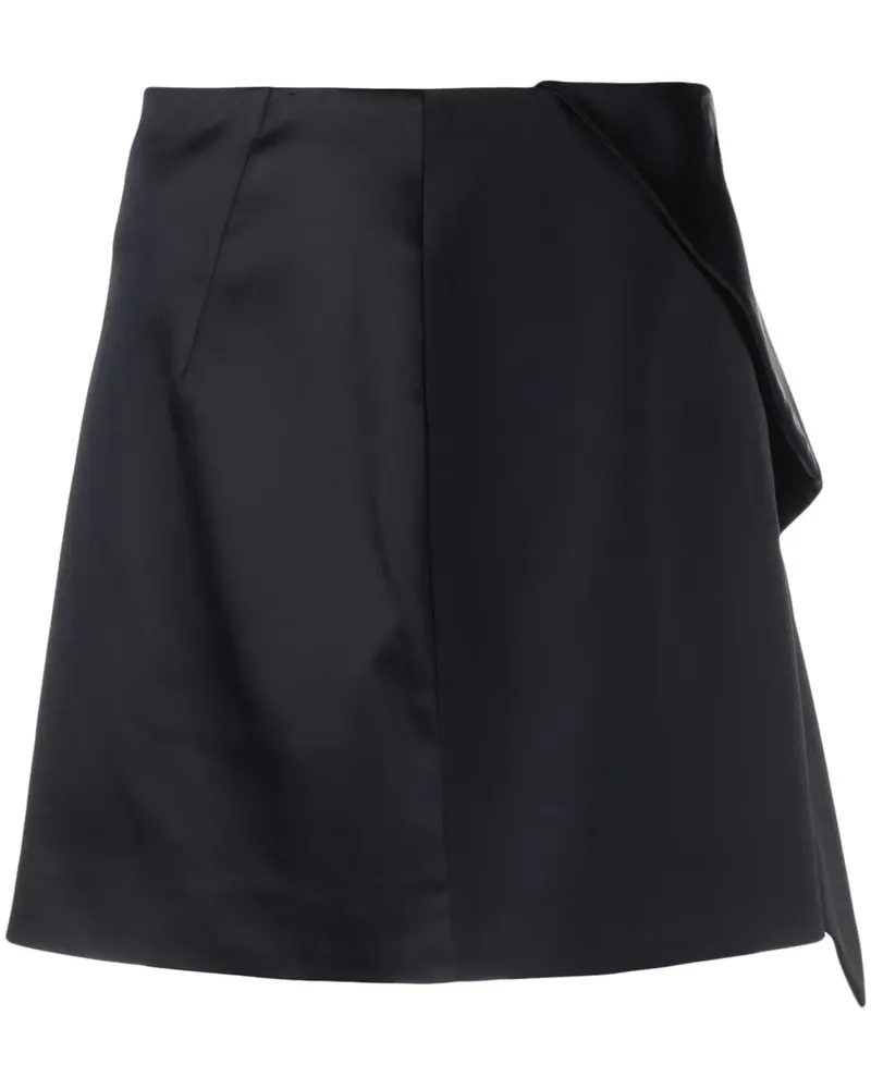 Genny Minirock aus Satin - Schwarz Schwarz