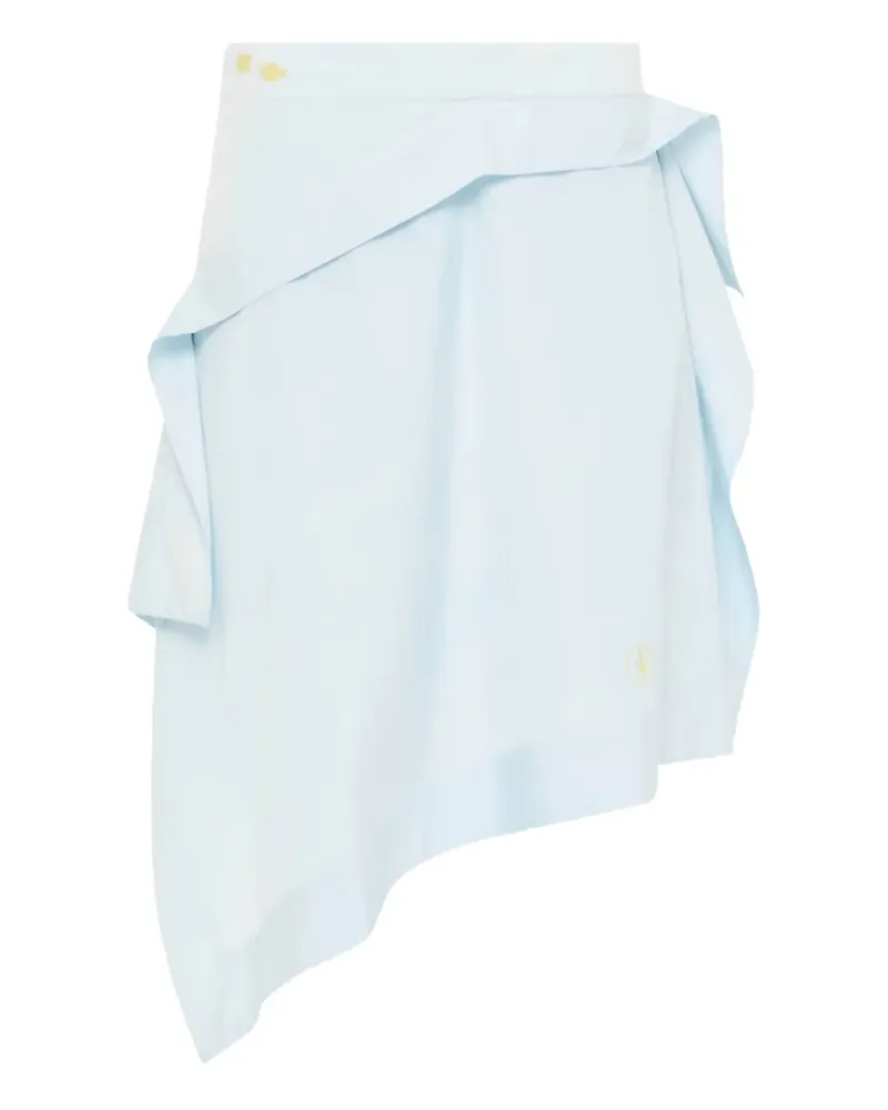 J.W.Anderson Asymmetrischer Rock mit Rüschen - Blau Blau