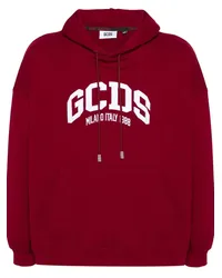 GCDS Hoodie mit Logo-Stickerei Rot