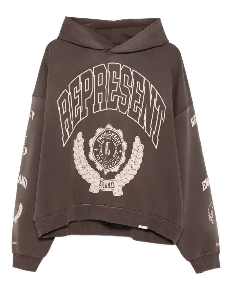 REPRESENT logo-printed hoodie - Schwarz Schwarz